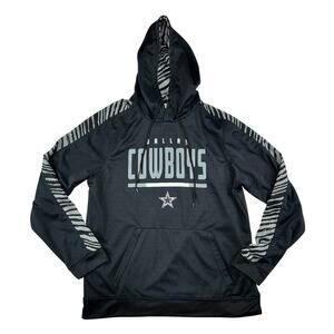 Zubaz NFL Dallas Cowboys Men's L Team Lightweight Viper Hoodie Zebra Print